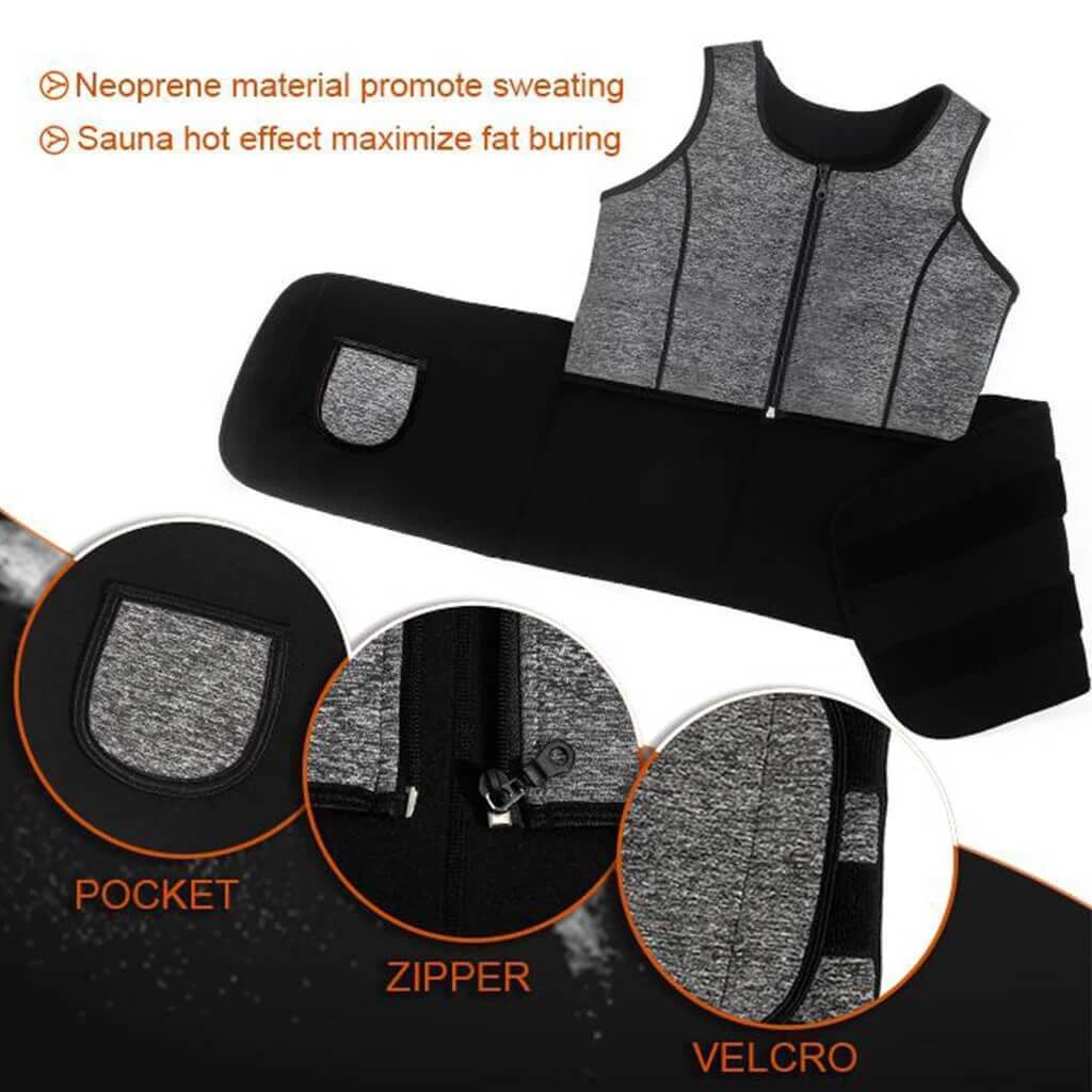 Workout Vest with Adjustable Waist Trimmer