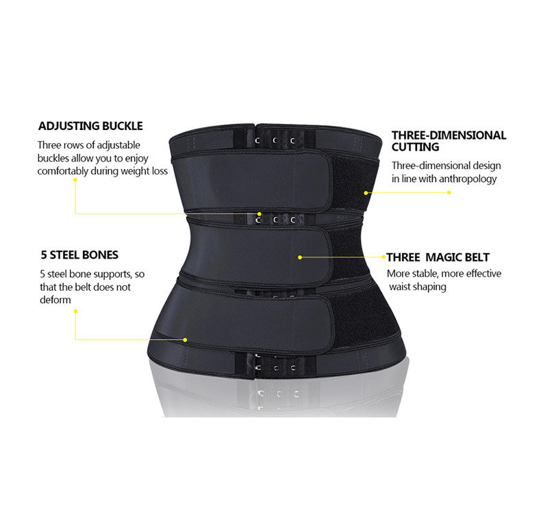 Waist Trainer Corset Cincher for Men-3 Adjustable Belts