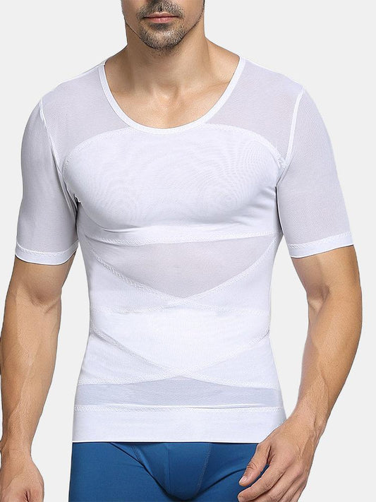 Men Thin Net Shapewear Shirts