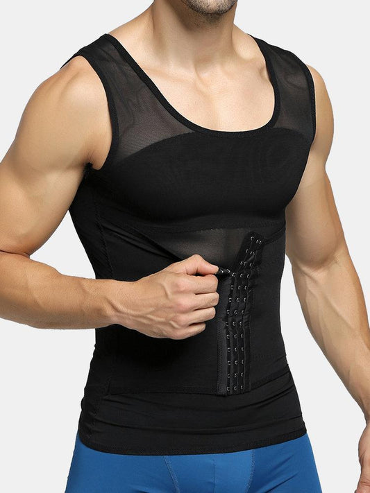 Men Thin Net Shapewear Tank Tops