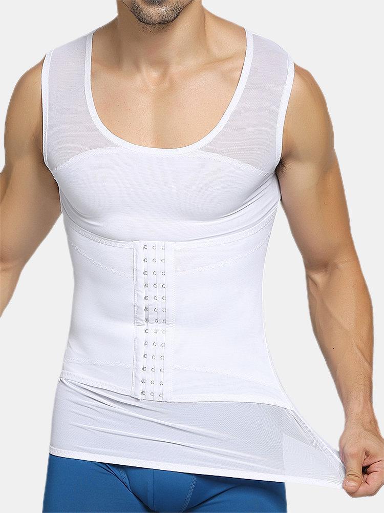 Men Thin Net Shapewear Tank Tops