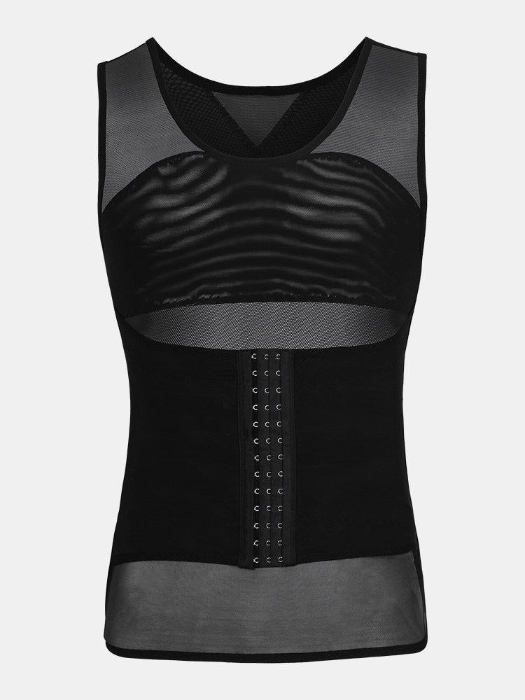 Men Thin Net Shapewear Tank Tops