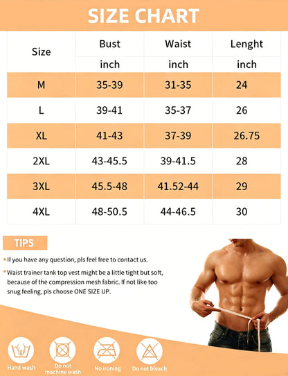 Men's Honeycomb Compression Shapewear Vest (2-Pack)