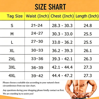 Men's Tummy Control Shapewear Undershirt w/ Adj Hooks